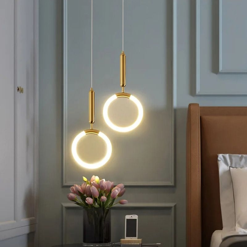 Lampa Wisząca Led Lhj058-cp1 Złota Szczotkowana  10
