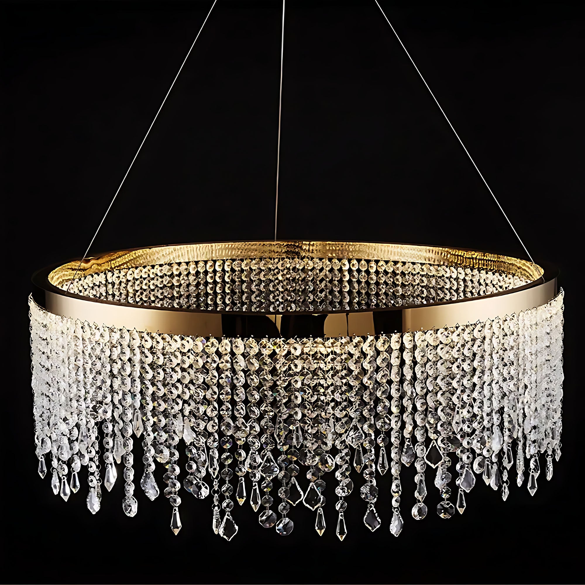 Lampa Sufitowa Wisząca Led APP1730-1CP Złota 40cm  6