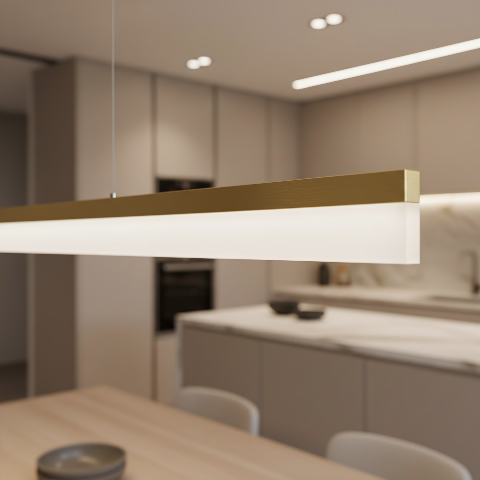 Lampa Wisząca Led App1697-cp 200 Cm Złota Szczotkowana  3