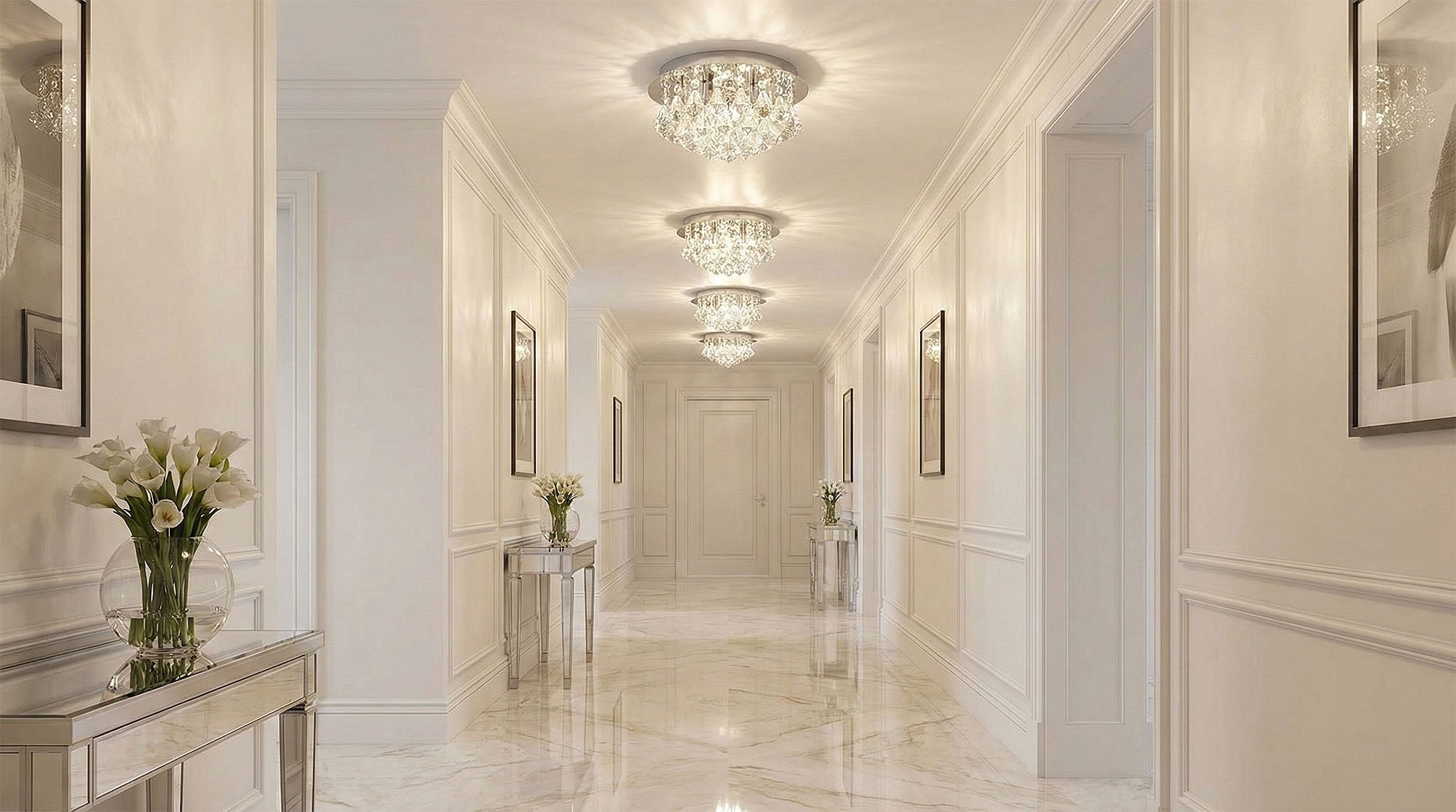 LAMPA KRYSZTAŁOWA PLAFON APP1039-3C CHROM  3
