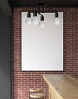 Lampa Sufitowa Wisząca Poczwórna 392200 Czarny Mat