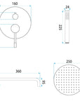 Zestaw Natryskowy Podtynkowy Rea Lungo Diamond Miedź + Box  7