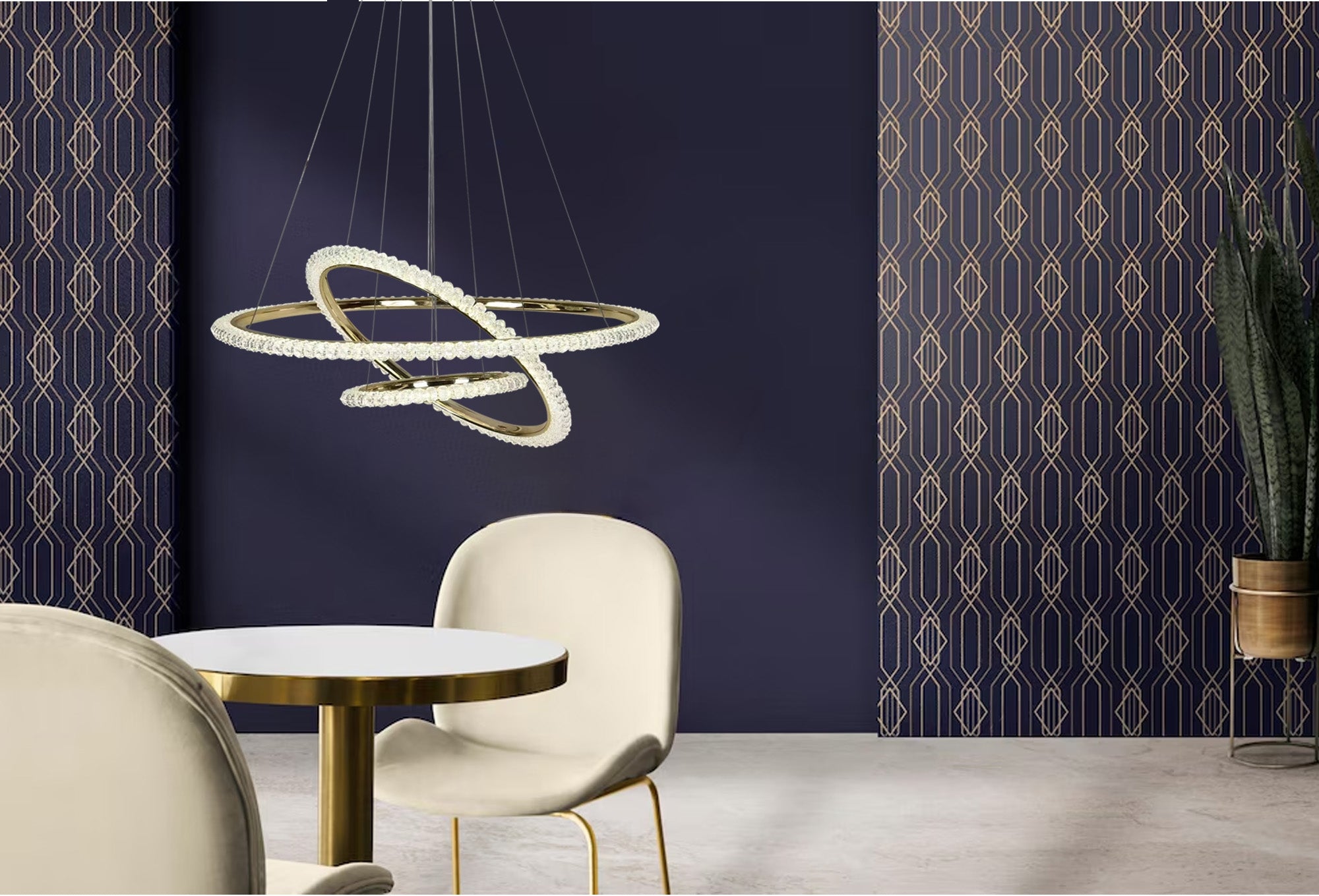 Lampa Wisząca Led G036-cp Złota  4