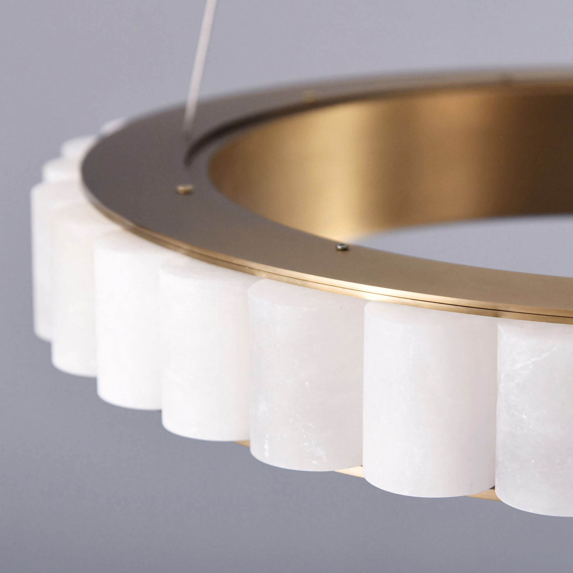 LAMPA SUFITOWA WISZĄCA LED APP1801-CP Brush Gold  6