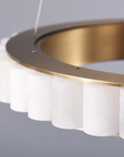 LAMPA SUFITOWA WISZĄCA LED APP1801-CP Brush Gold  6