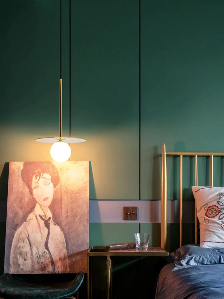 Lampa Wisząca klosz 10cm APP939-1CP Złota