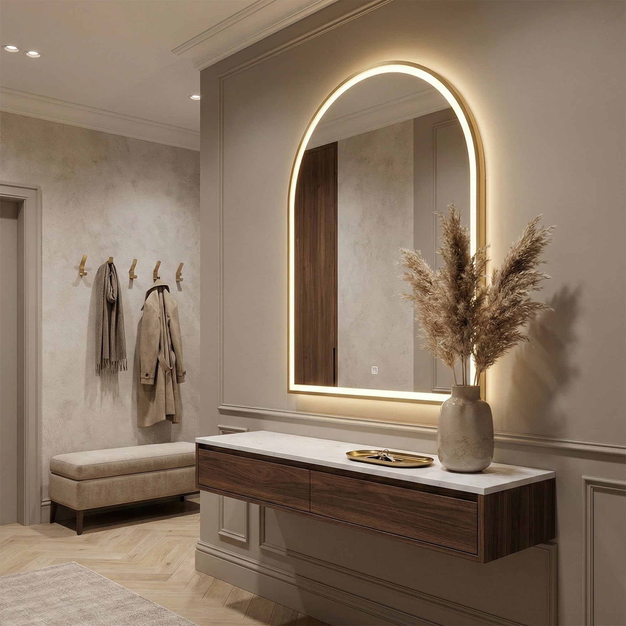 LUSTRO ŚCIENNE LED 60x100cm DART GOLD  10