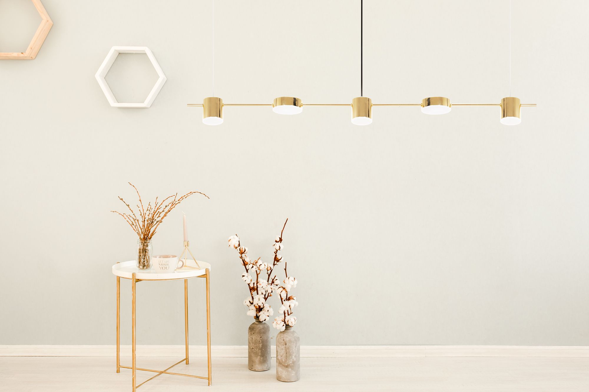 Lampa Sufitowa Wisząca LED APP929-5CP Złota