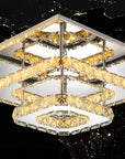 Lampa Sufitowa Kryształowa Plafon LED 24W Kwadratowa APP409-C APP410-C  2