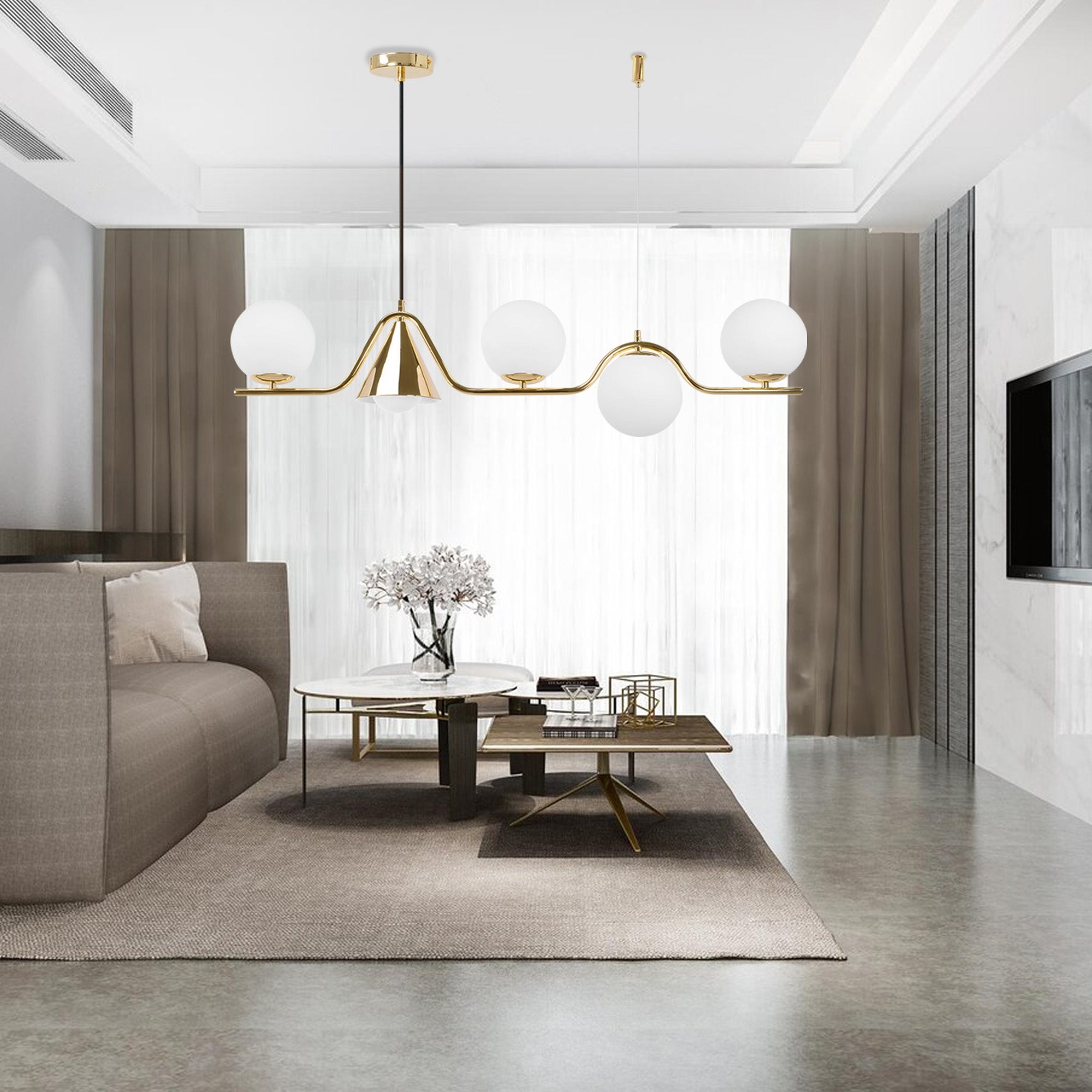 Lampa Sufitowa Wisząca Gold APP1662-5CP  6