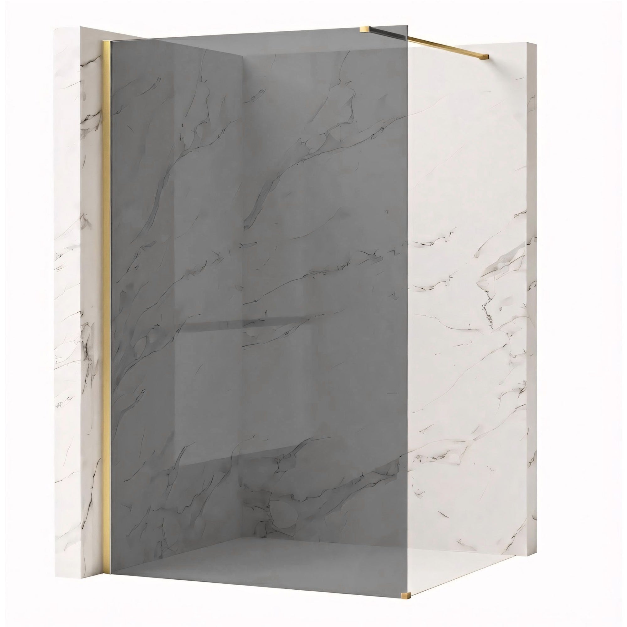 Kabina prysznicowa Walk-In Rea Flexi Grey / Brush Gold 140  1