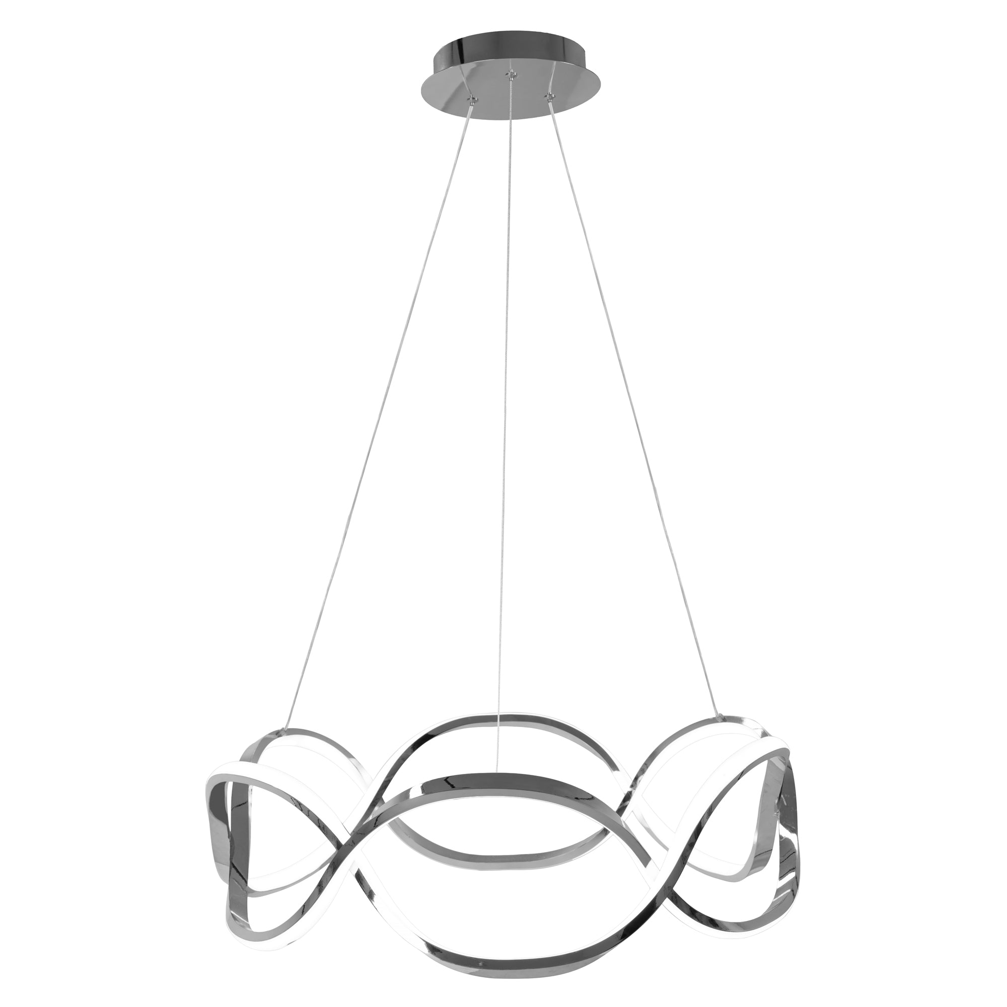 Lampa sufitowa nowoczesna LED + PILOT APP801-CP Twist Chrome  2