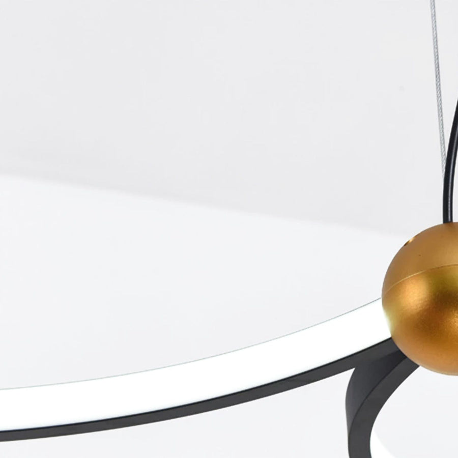 Lampa Ring 3 led + pilot APP752-30-40-50 Czarna