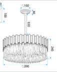 Lampa sufitowa wisząca APP1746-4CP 40 cm Złota  9