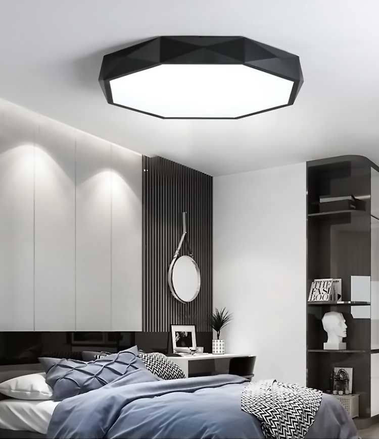 Lampa Plafon Diamond APP862-C 40 cm Czarna