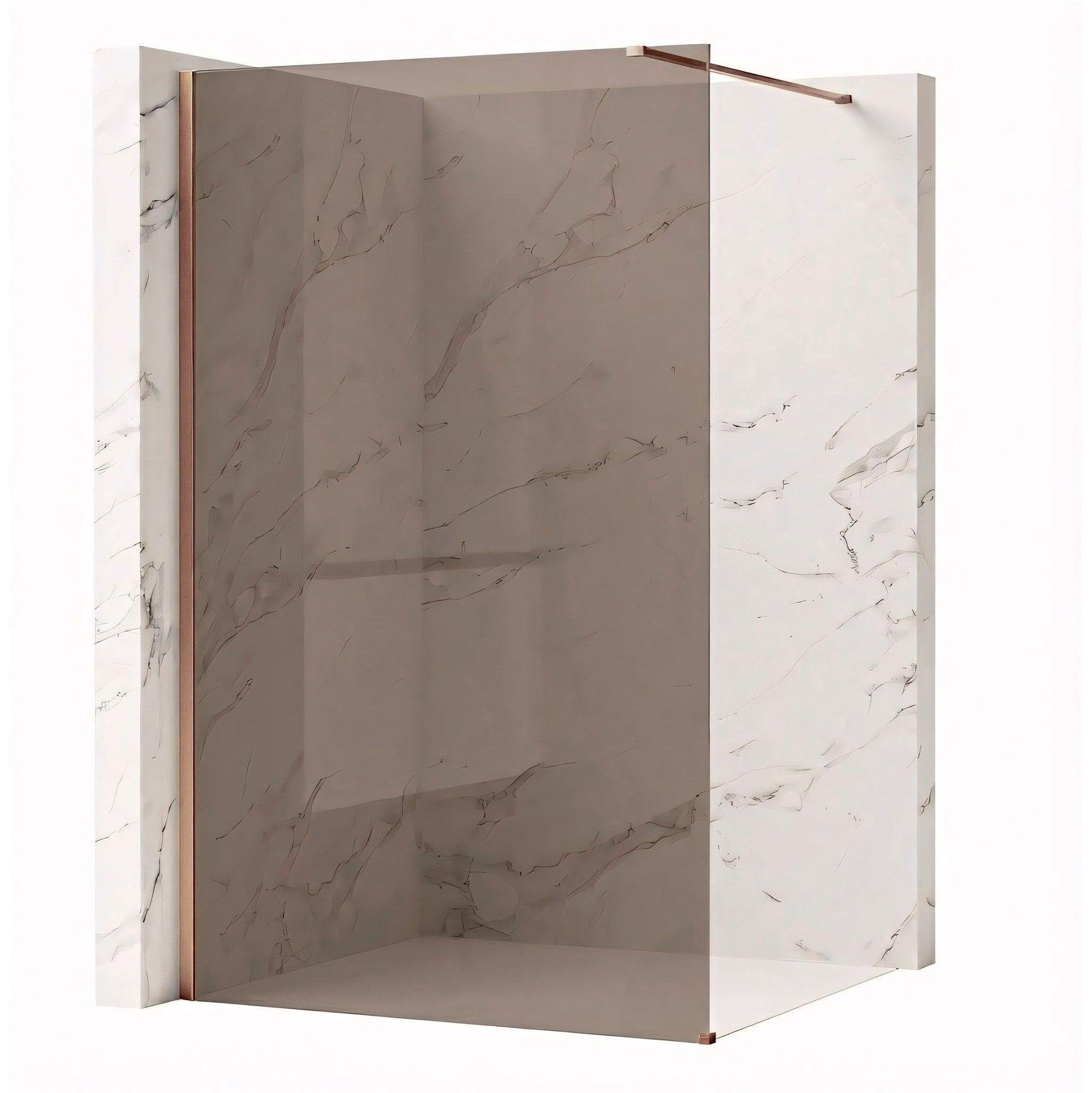 Kabina prysznicowa Walk-In Rea Flexi Brown / Brush Copper 100  1