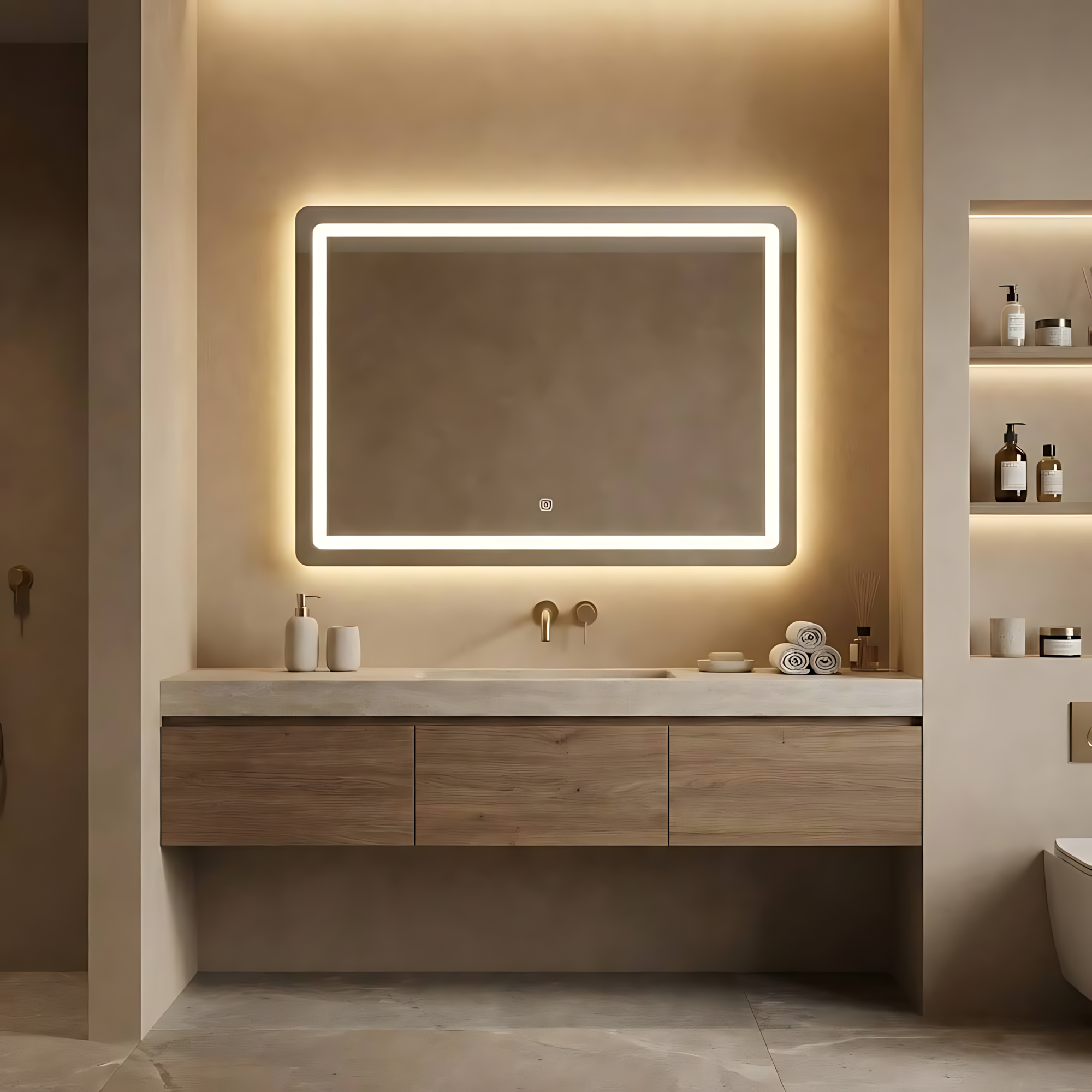 LUSTRO ŚCIENNE LED 80x60cm P10407  4