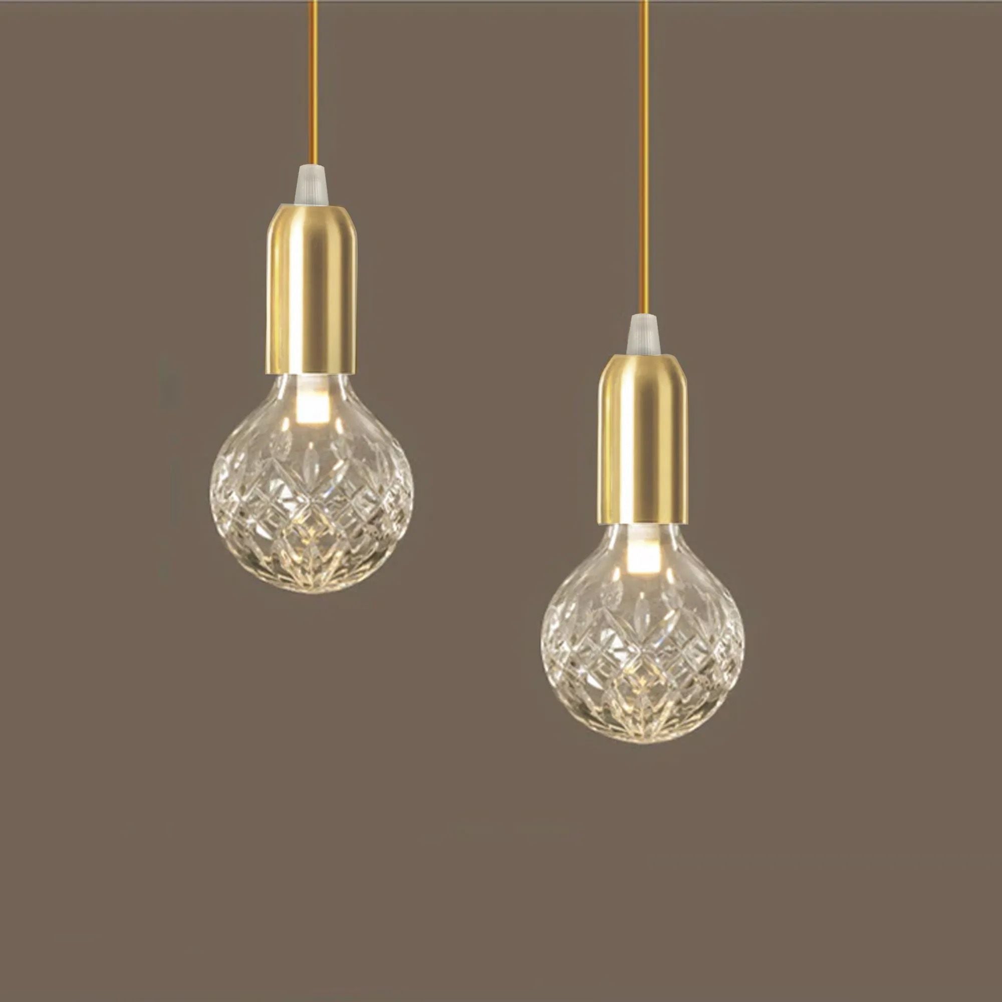 Lampa Sufitowa Wisząca Pojedyncza Retro APP649-1CP  Złota