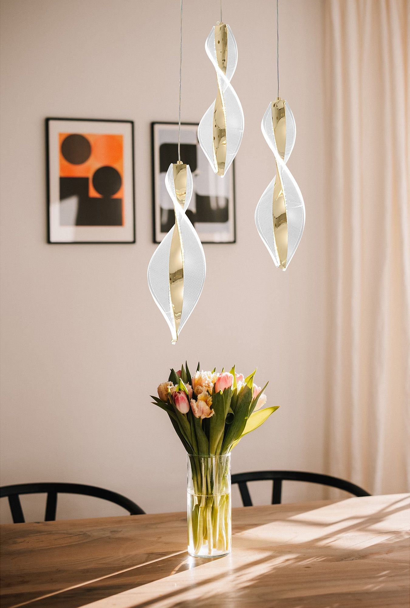 Lampa Wisząca Led G028-3cp Złoty  8
