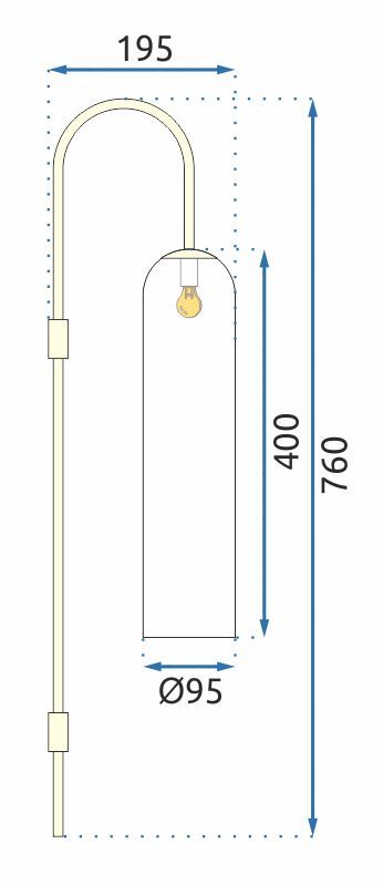Lampa Ścienna Kinkiet Szklany APP664-1W Złota