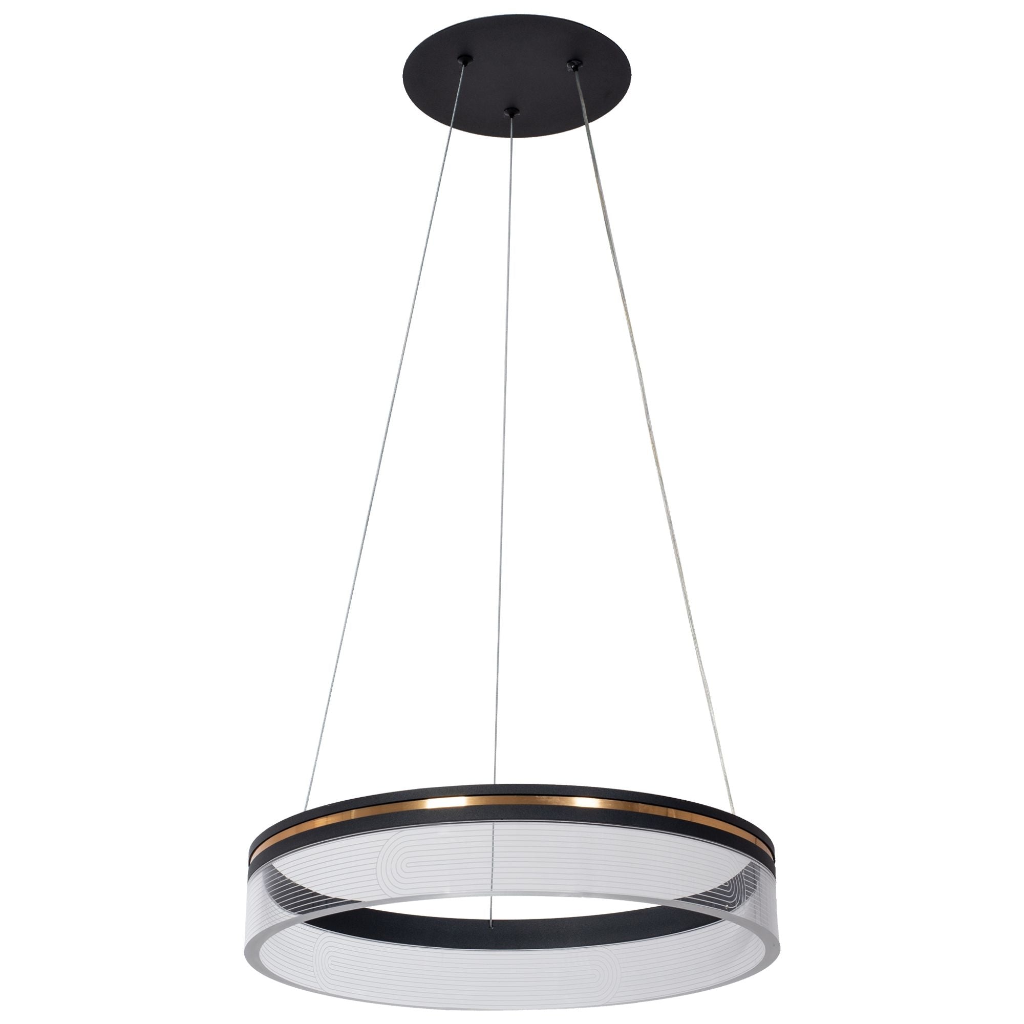 Lampa Wisząca LED APP1191-CP 40cm Czarna  8