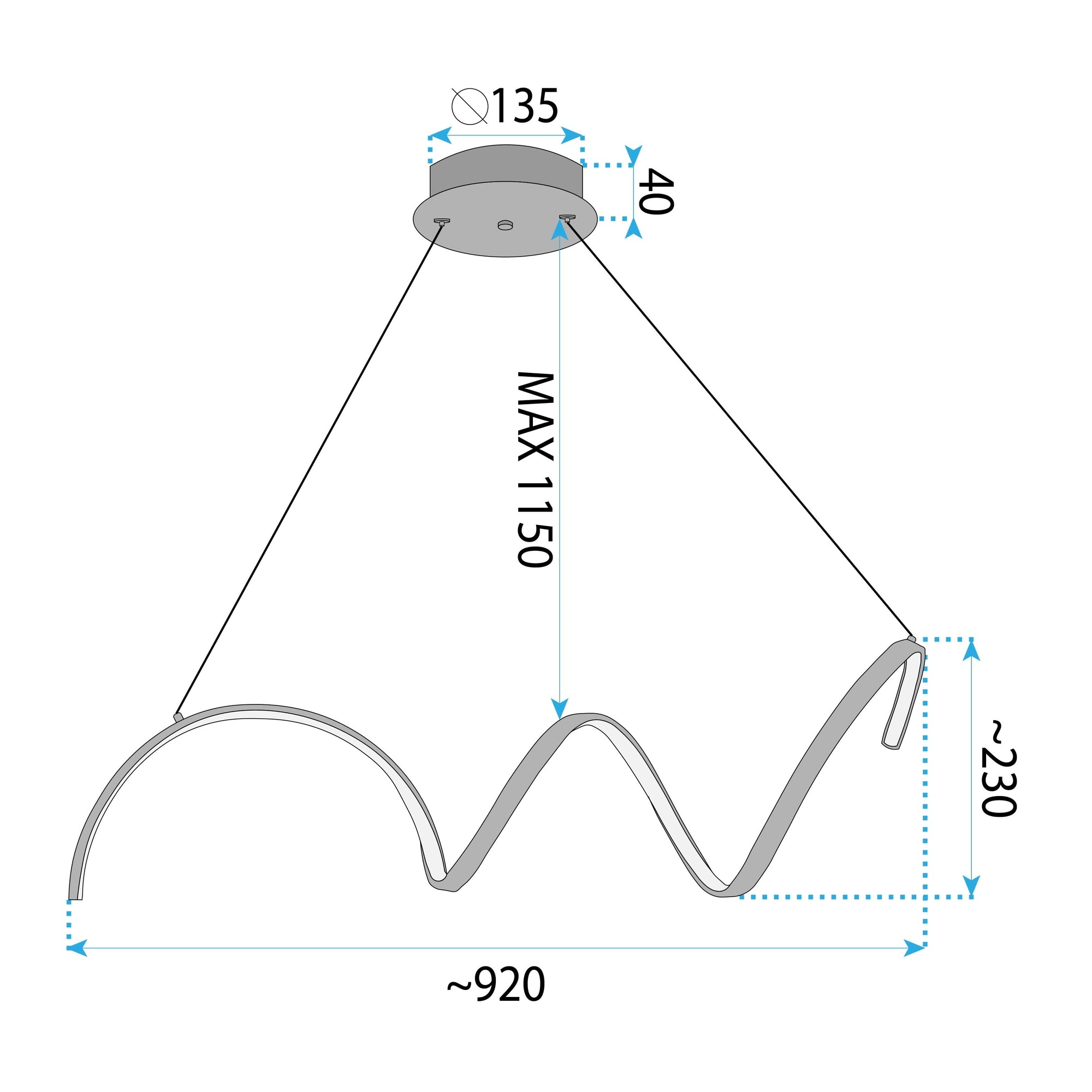 Lampa Sufitowa Wisząca Led Lhj025-cp Chrome  7