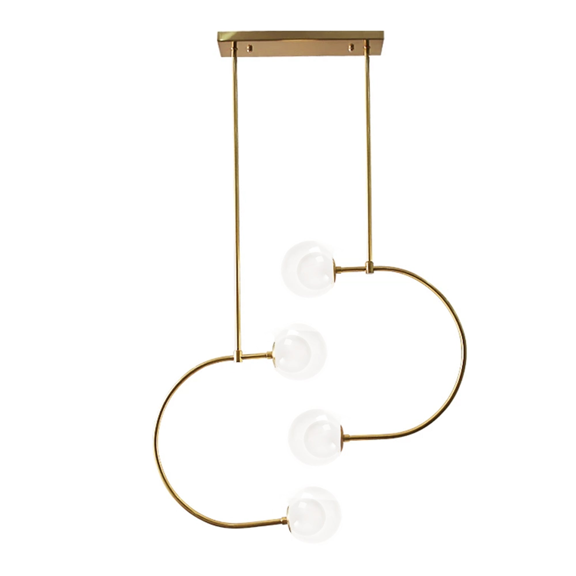 Lampa Wisząca Szklane Kule APP639-4CP Złota  1