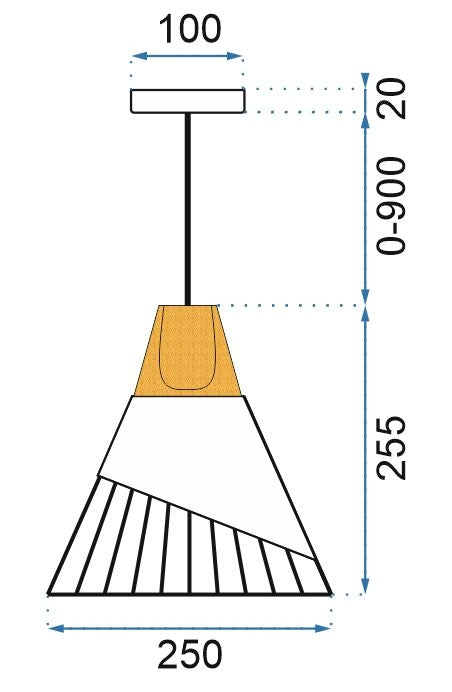 Lampa Sufitowa Wisząca Skandynawska Metal APP226-1CP  6