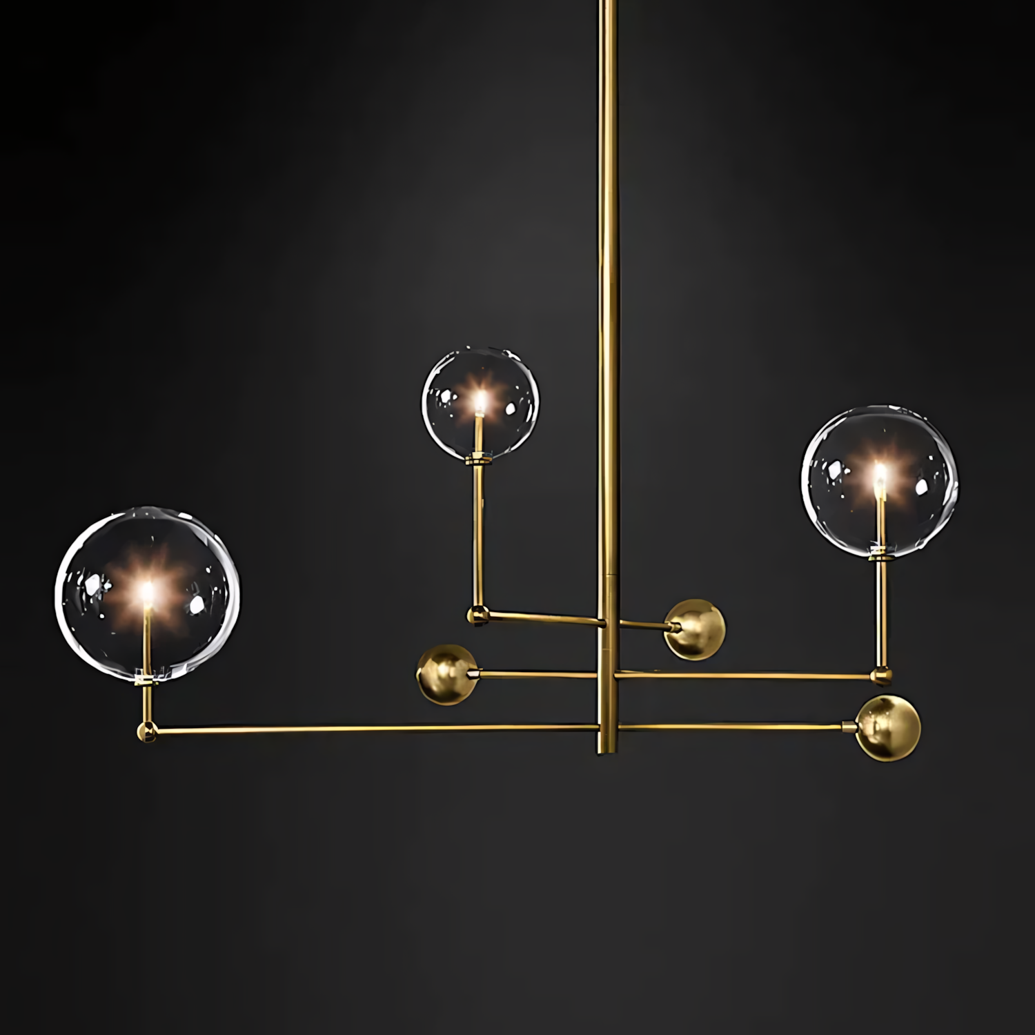 Lampa Wisząca Szklane Kule 3 szt APP918-3CP Złota  7