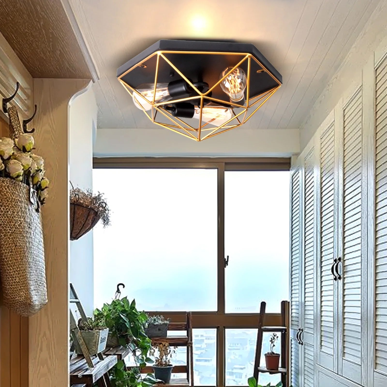 Lampa sufitowa plafon APP1094-3C Złota  5