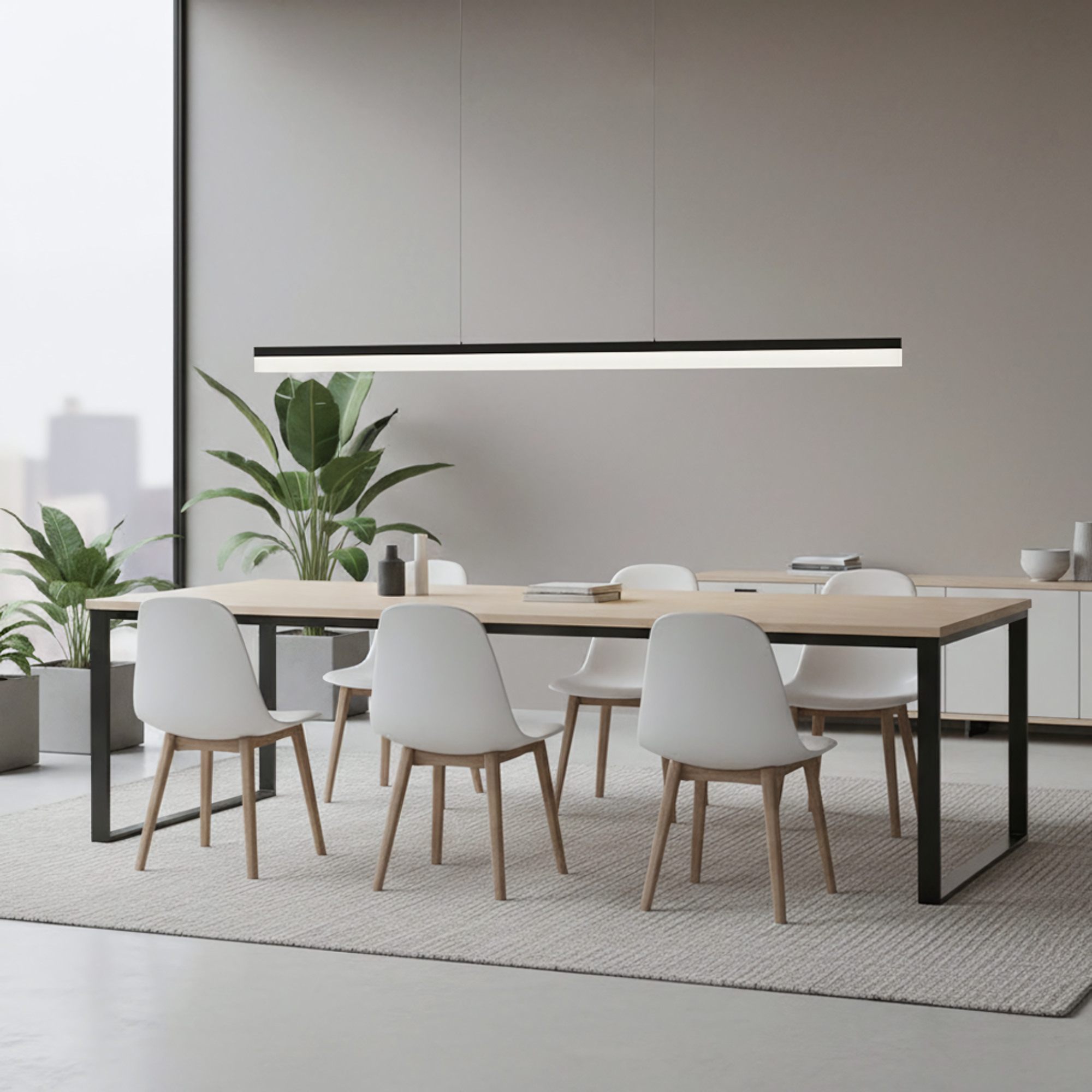 Lampa Wisząca Led App1695-cp 200 Cm Czarna  6