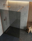 Kabina prysznicowa Walk-In Rea Flexi Grey / Brush Copper 130  5