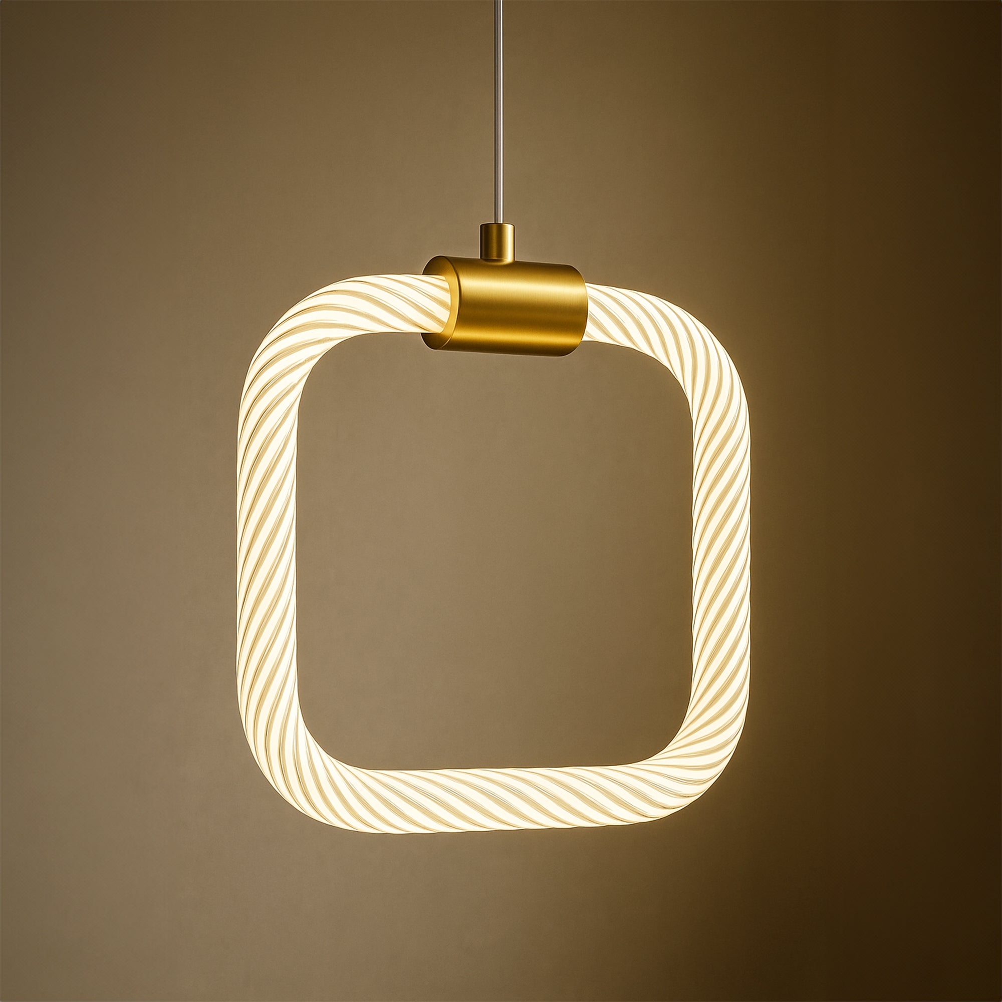 Lampa Sufitowa Wisząca Led Lhj056-cp1 Złota Szczotkowana  4