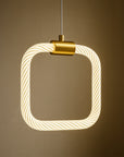 Lampa Sufitowa Wisząca Led Lhj056-cp1 Złota Szczotkowana  4