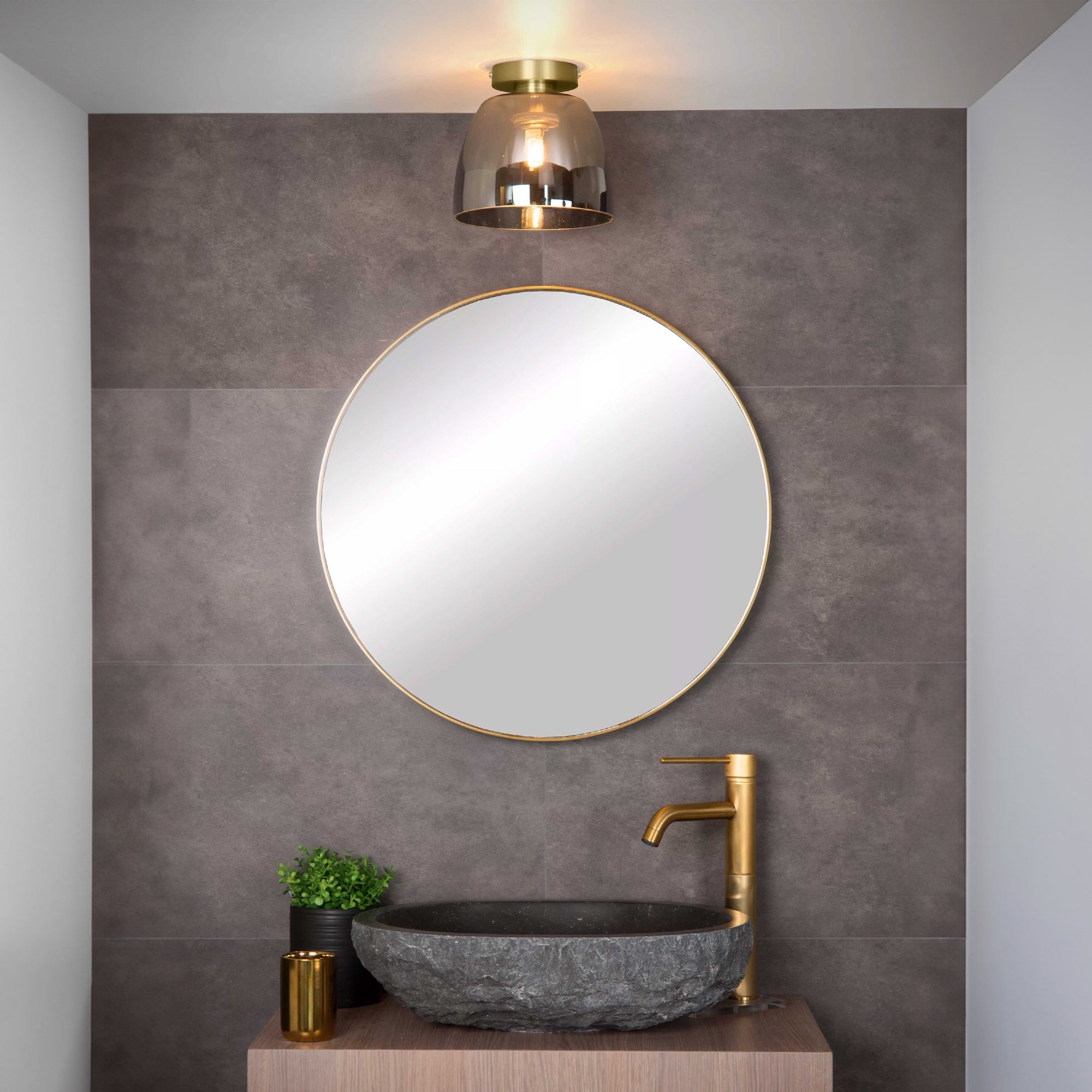 Lampa sufitowa lustrzana  APP1302-1C Złota  9