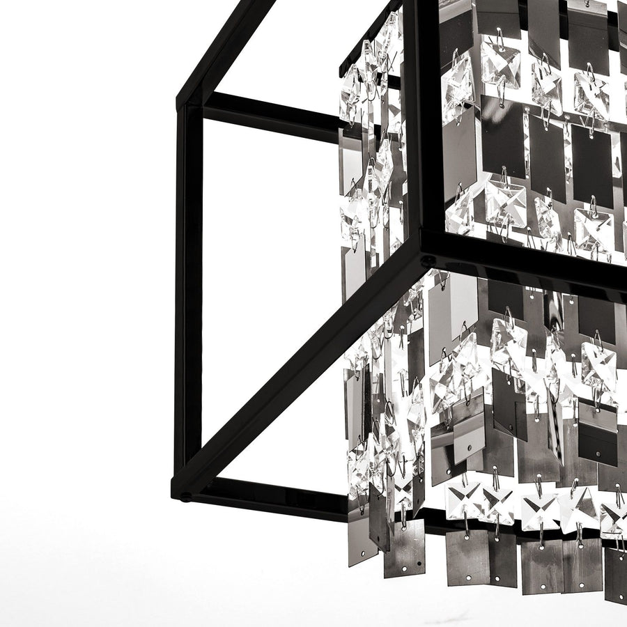 LAMPA KRYSZTAŁOWA WISZĄCA APP1112-4CP CZARNA