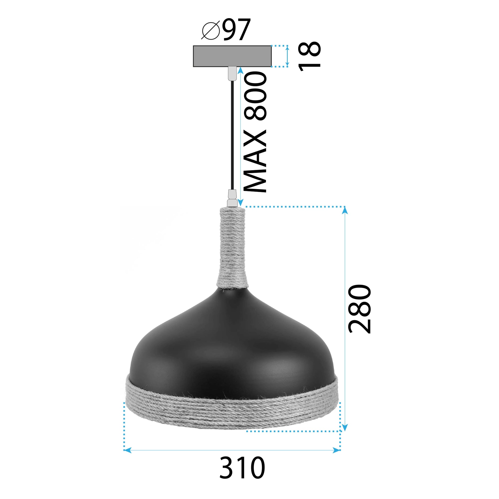 Lampa Sufitowa Wisząca APP1421-1CP  8