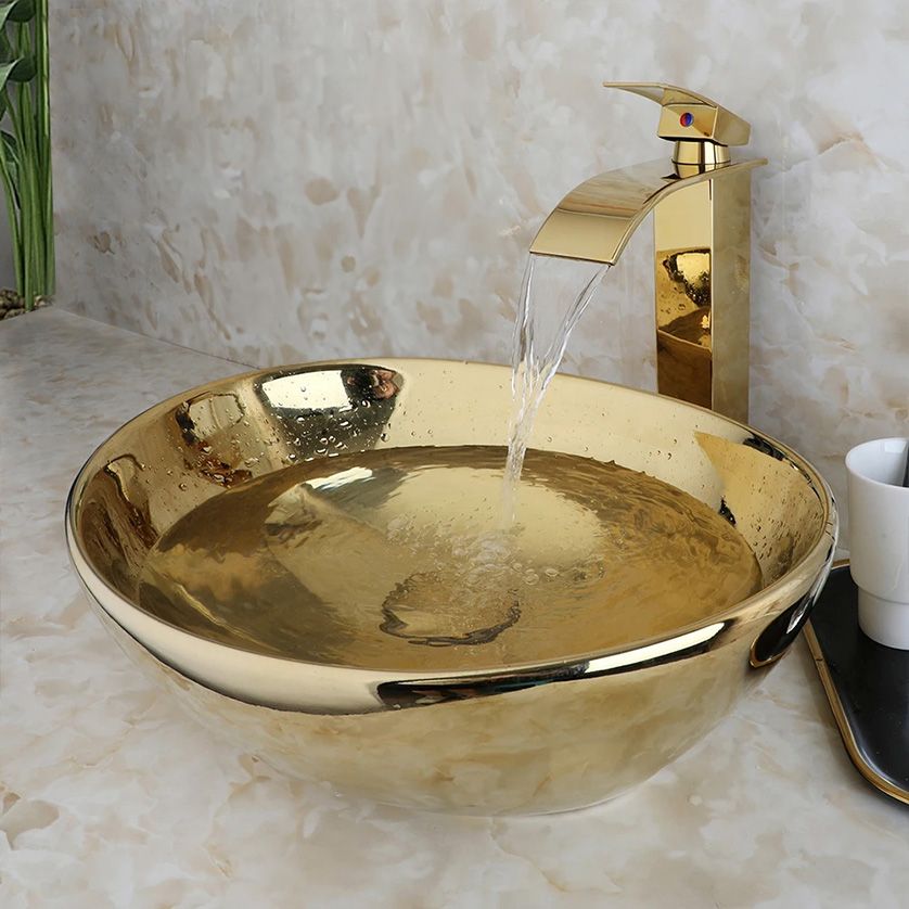 Umywalka nablatowa Rea Sofia Gold