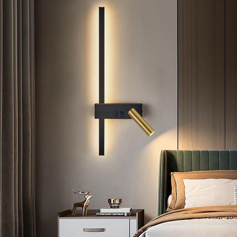 LAMPA ŚCIENNA KINKIET APP1439-W BLACK GOLD