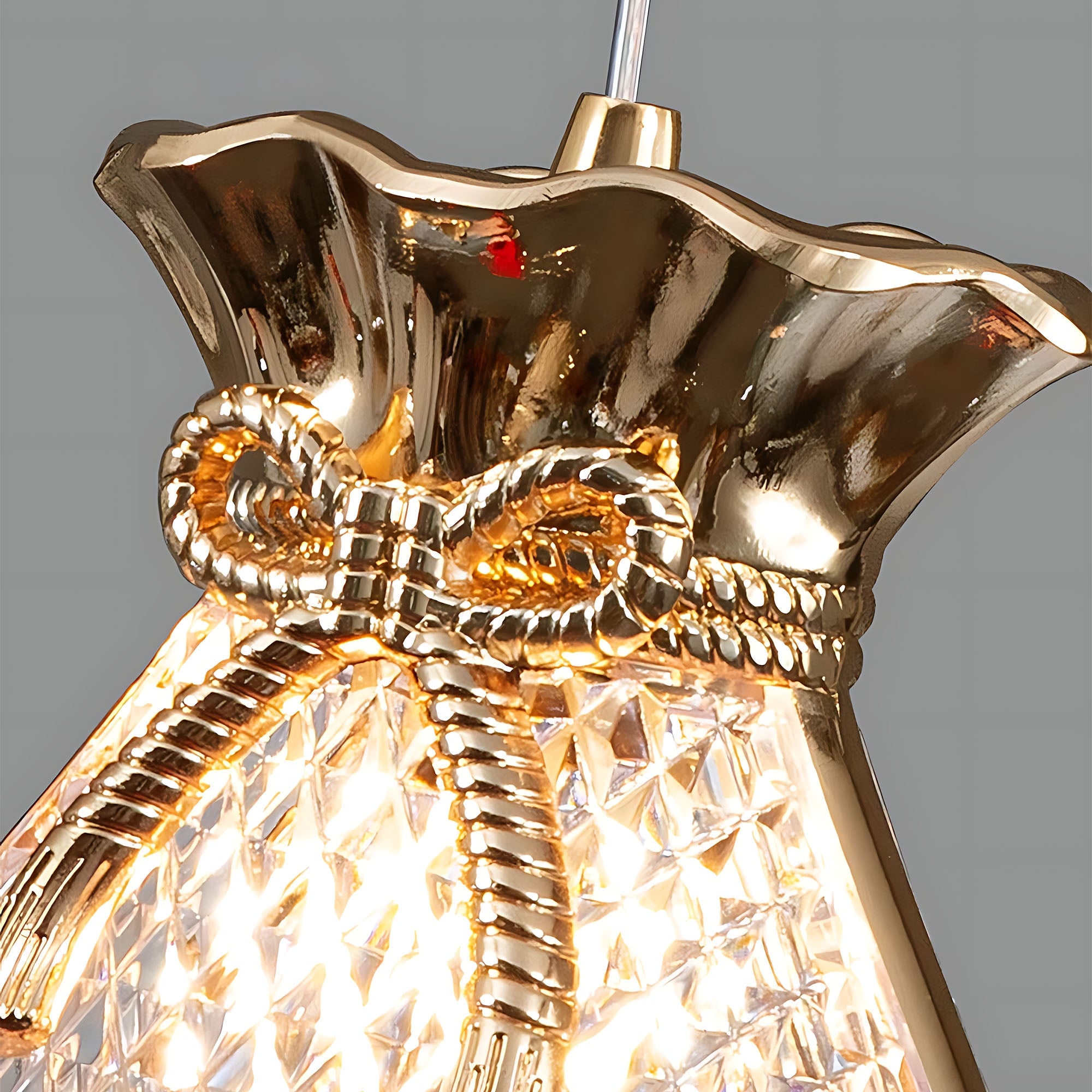Lampa Sufitowa Wisząca Lhj107-1cp Jasne Różowe Złoto  10
