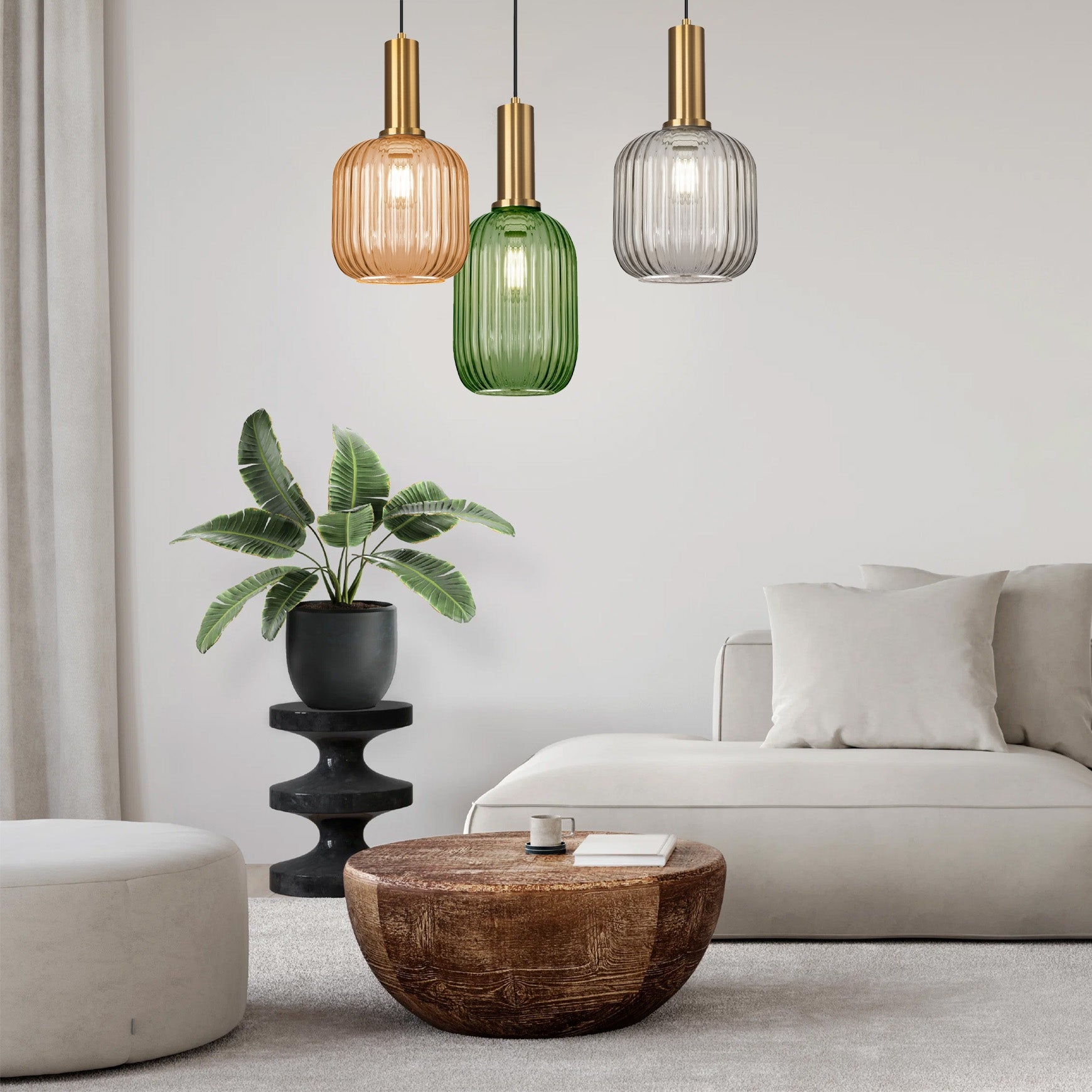 Lampa Sufitowa Wisząca Szklana APP458-1CP Pomarańczowa  5