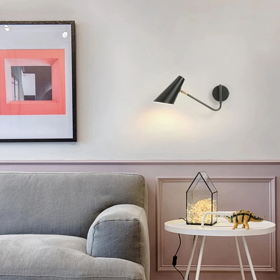 LAMPA ŚCIENNA KINKIET APP1139-1W Czarno-złota