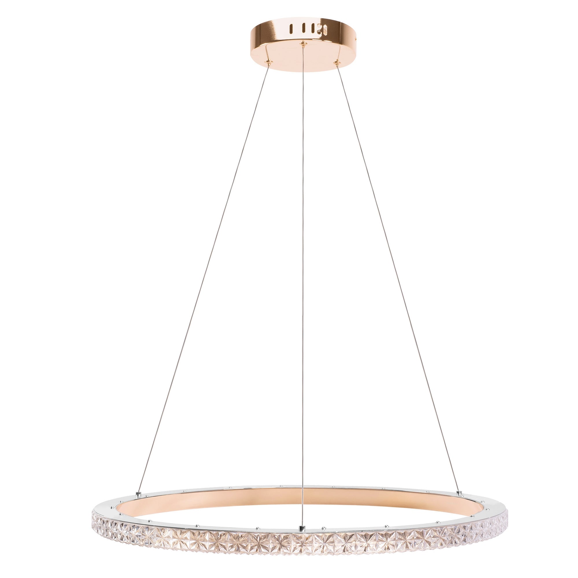 Lampa Wisząca Led Ms009-cp Jasne Różowe Złoto 59cm  4