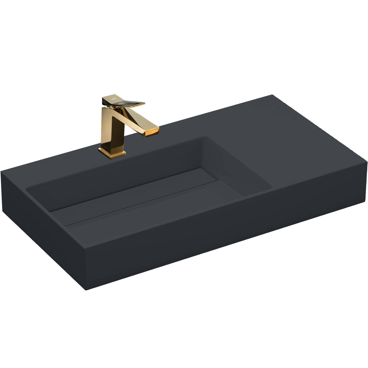 Umywalka konglomeratowa Archi 90 CM Szary mat