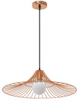 Lampa Sufitowa Wisząca Płaska Okrągła Loft  APP483-1CP Różowe Złoto  2