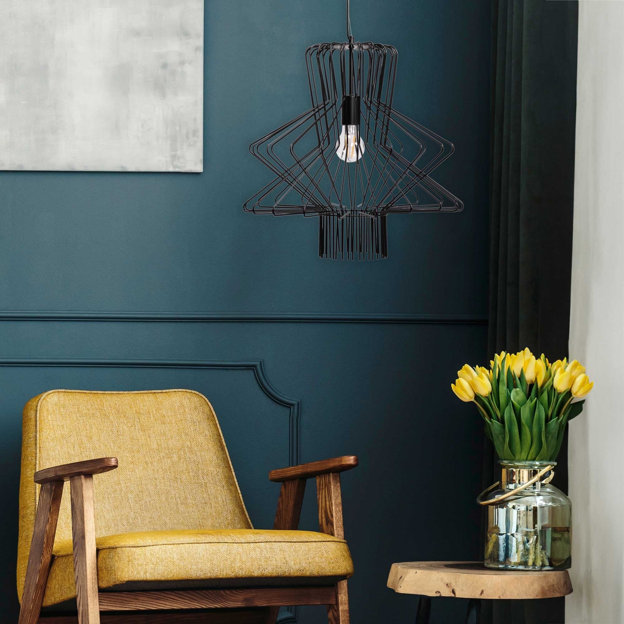 LAMPA SUFITOWA WISZĄCA APP1458-1CP  3