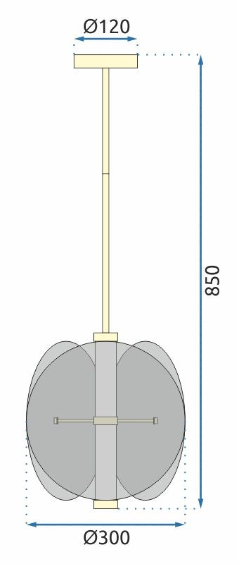 Lampa Sufitowa Wisząca Czarna App1675-cp Round  8