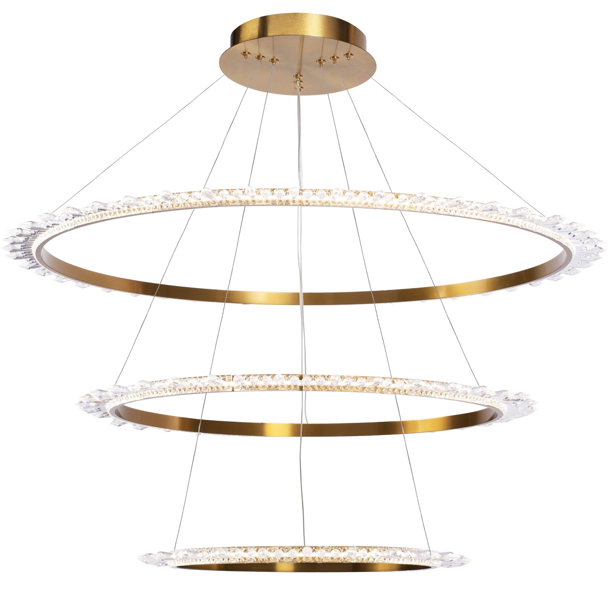 Kryształowa Lampa Sufitowa Led APP1609-3C Złota  5