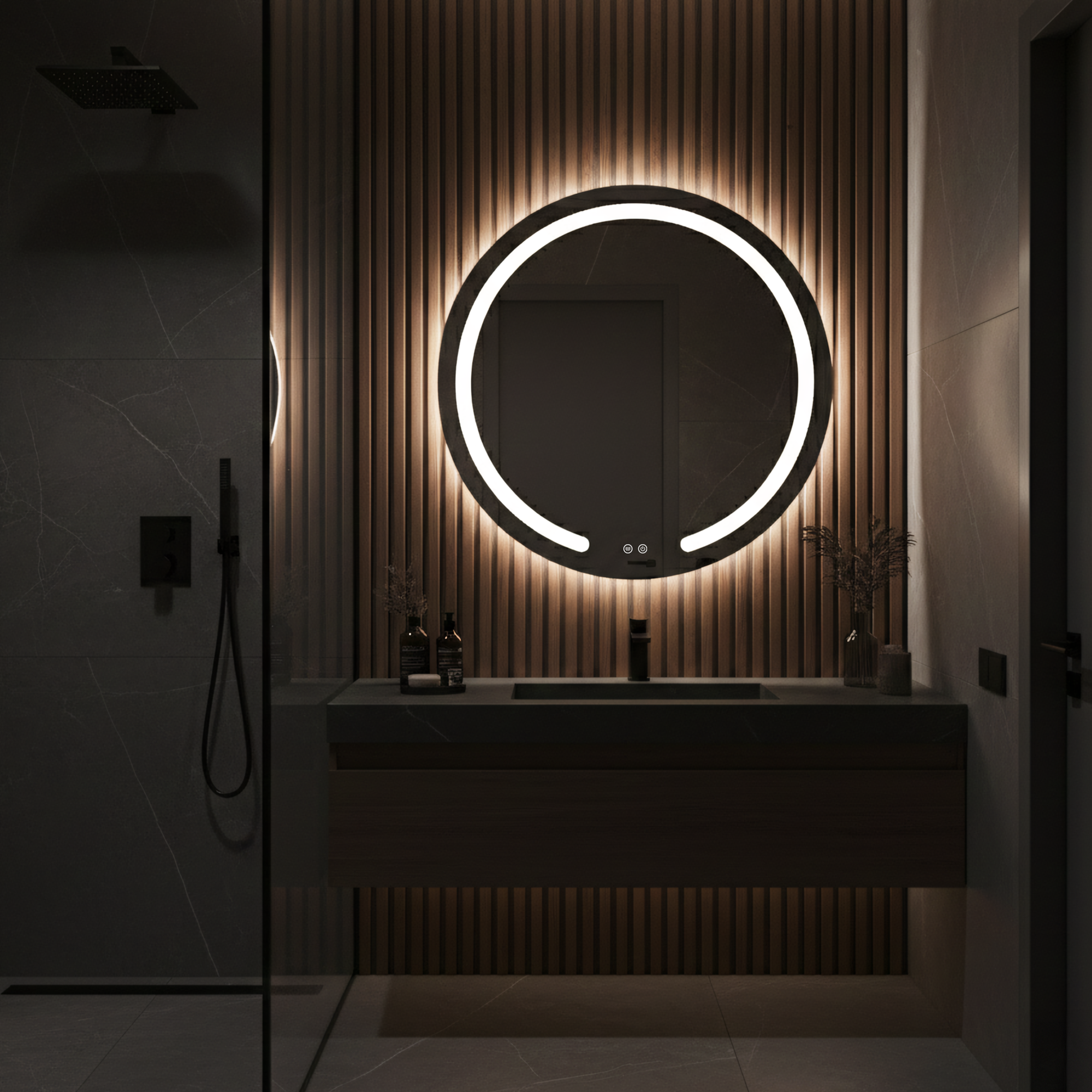 Lustro ścienne LED 80cm Modern  10