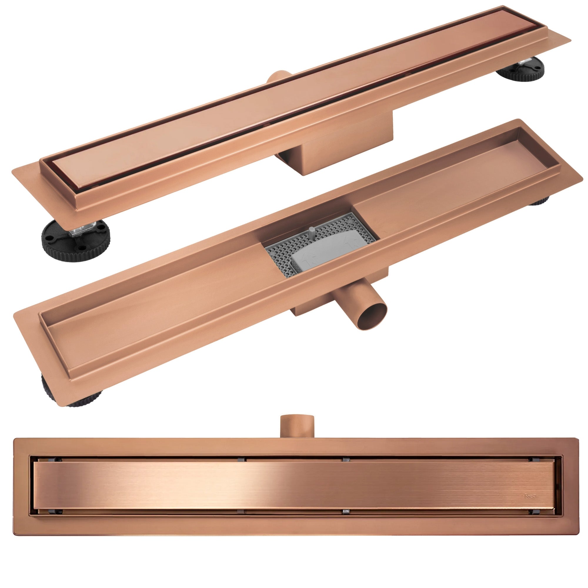 Odpływ Liniowy Rea Neox Brush Copper 50  1